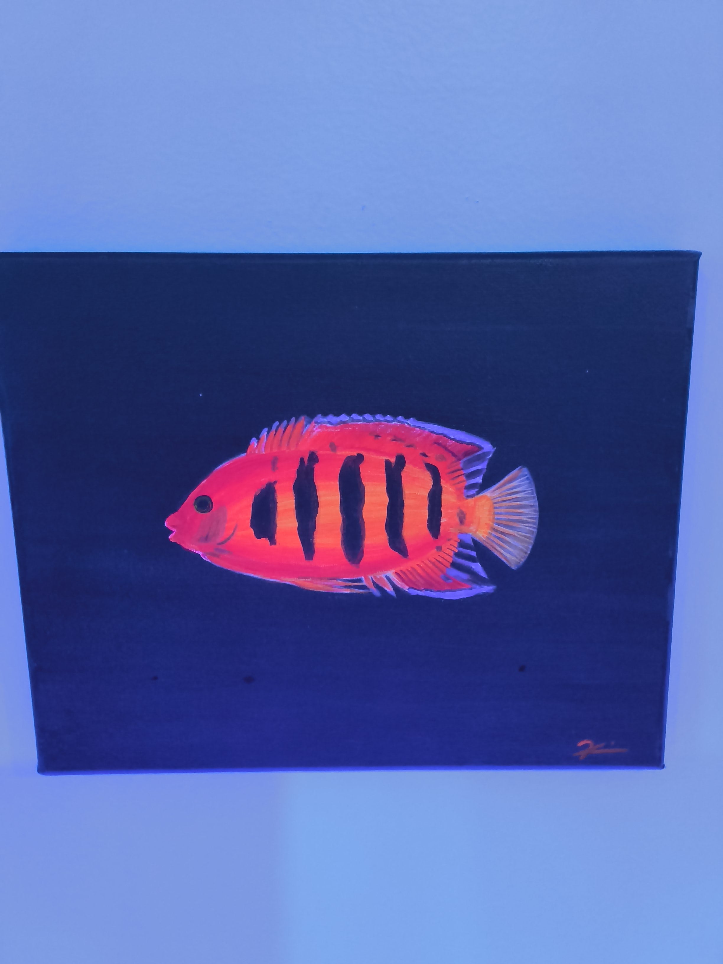 8" x 10" hand painted uv reflective canvas by killaart