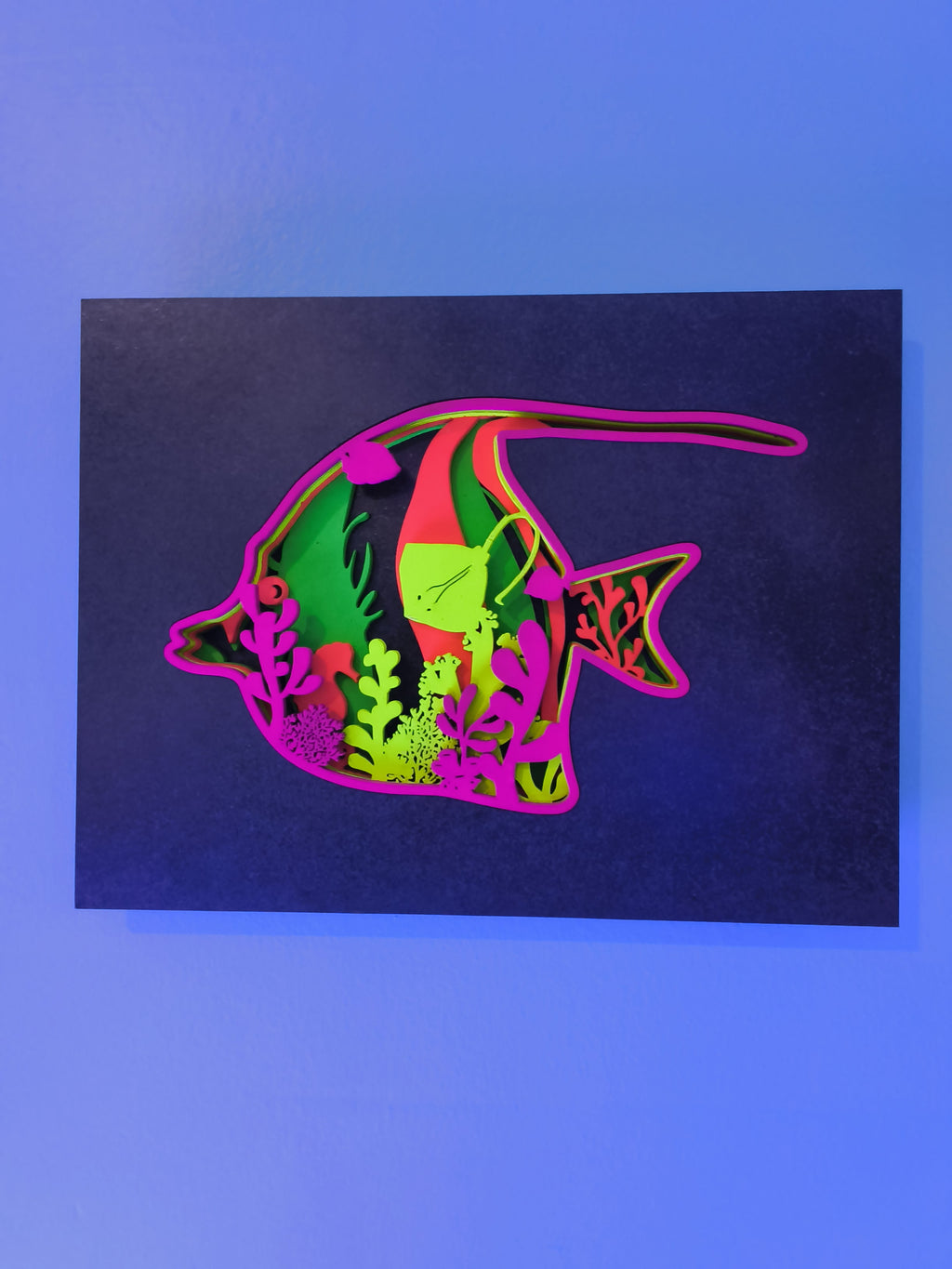 8" x 10" 3d Printed multi layer uv reflective artwork