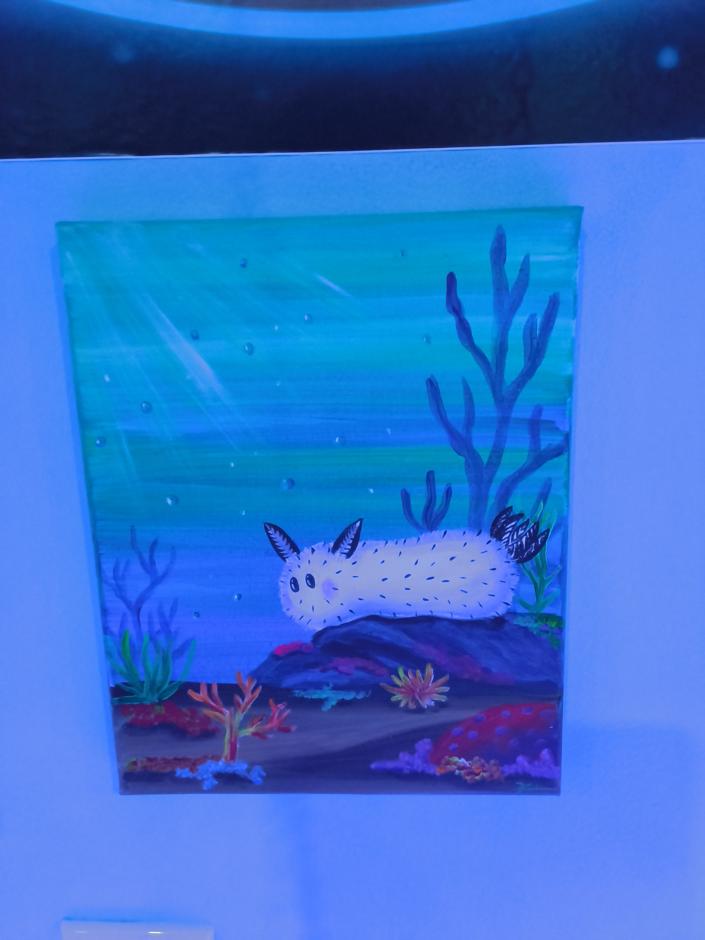 8" x 10" hand painted uv reflective canvas by killaart