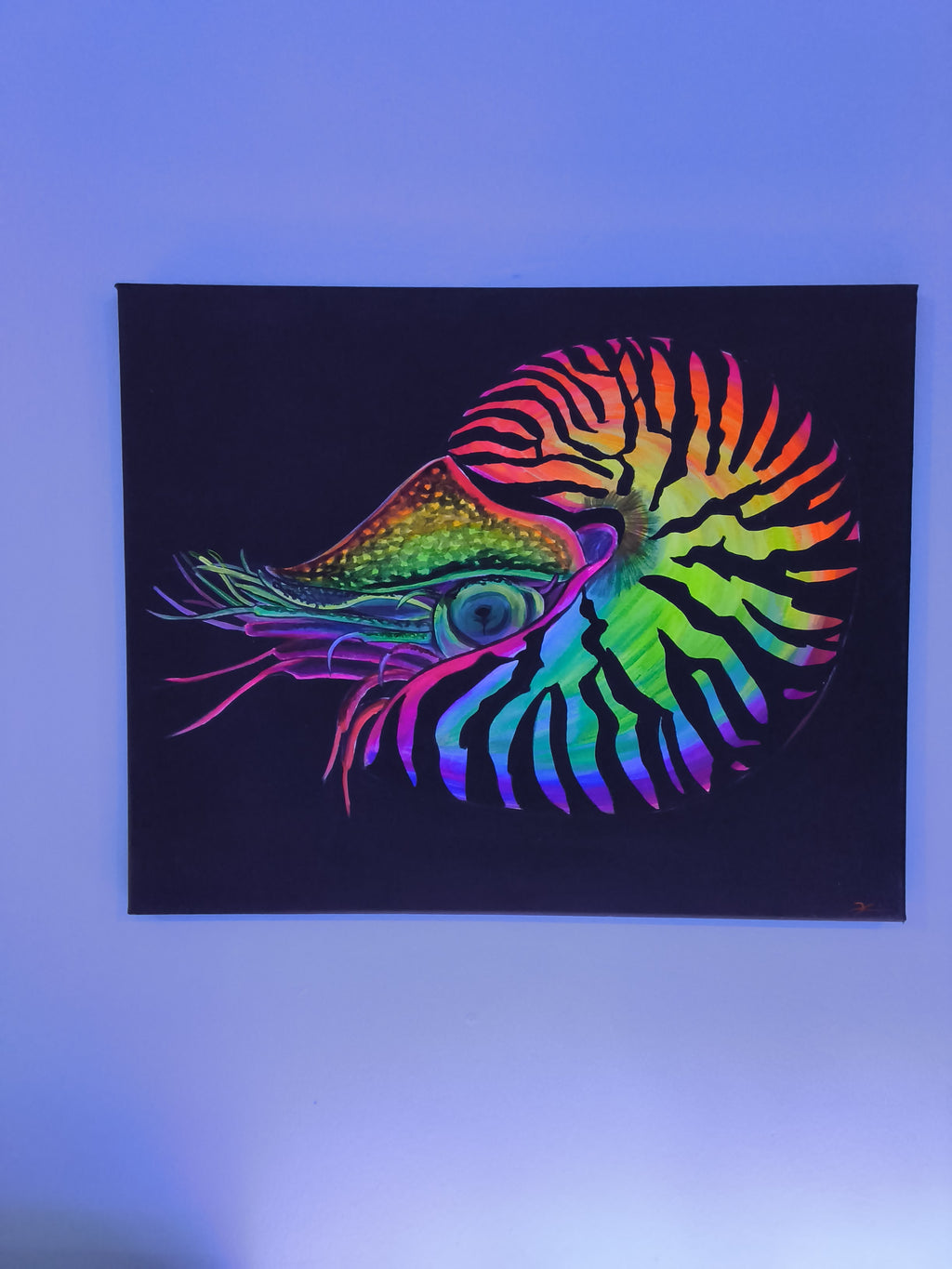 16" x 20" hand painted uv reflective canvas by KilaArts