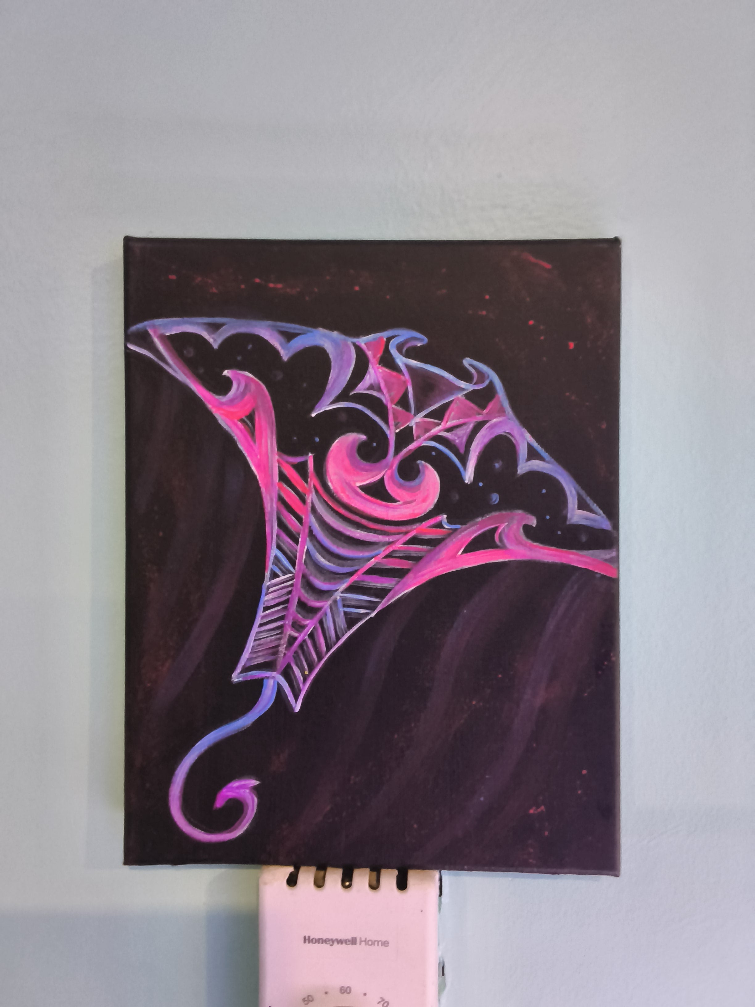 8" x 10" hand painted uv reflective canvas by killaart