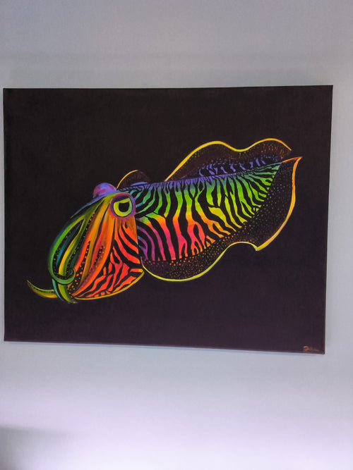 16" x 20" hand painted uv reflective canvas by KilaArts